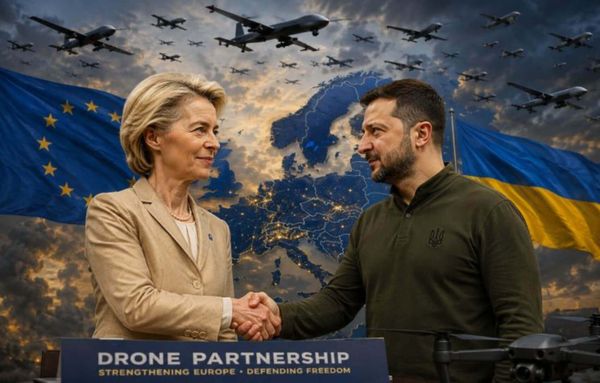Von der Leyen pinta carteles de objetivos en Europa con el pacto de drones en Ucrania