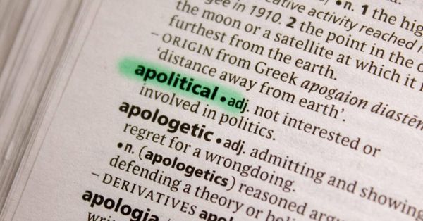 "No soy político" solo significa "apoyo el statu quo"
