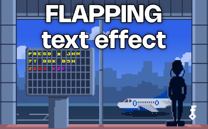 How to make a flapping text effect in Unity