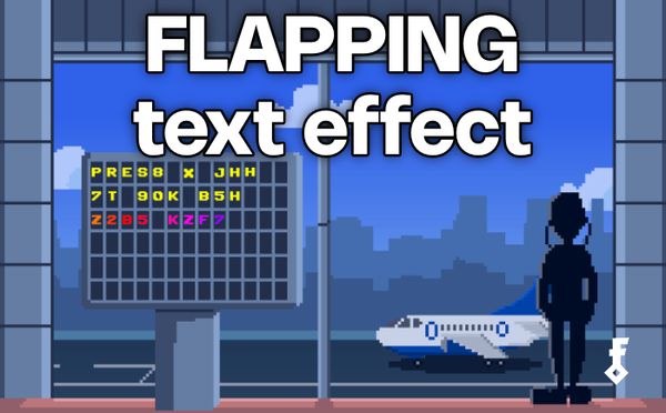 How to make a flapping text effect in Unity