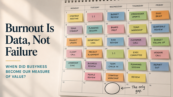 Burnout Is Data, Not Failure