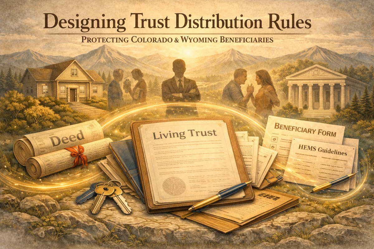 How to Design Trust Distribution Rules That Protect Colorado and Wyoming Beneficiaries from Themselves and Others