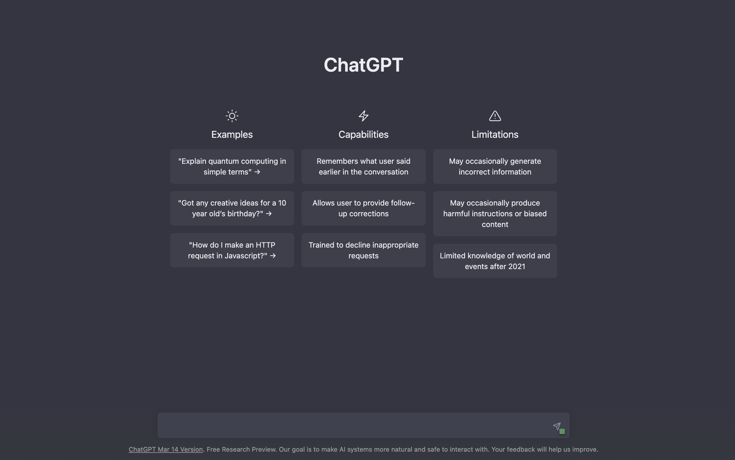 ChatGPT Page