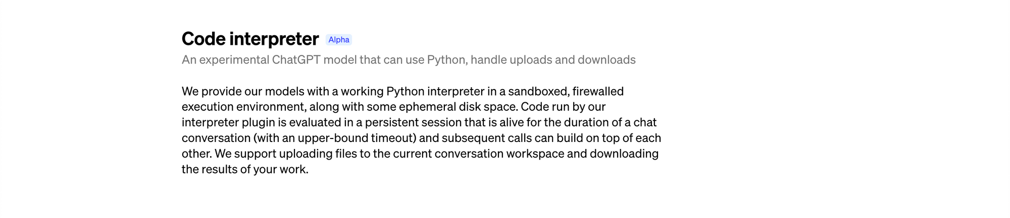 ChatGPT Code Interpreter Plugin