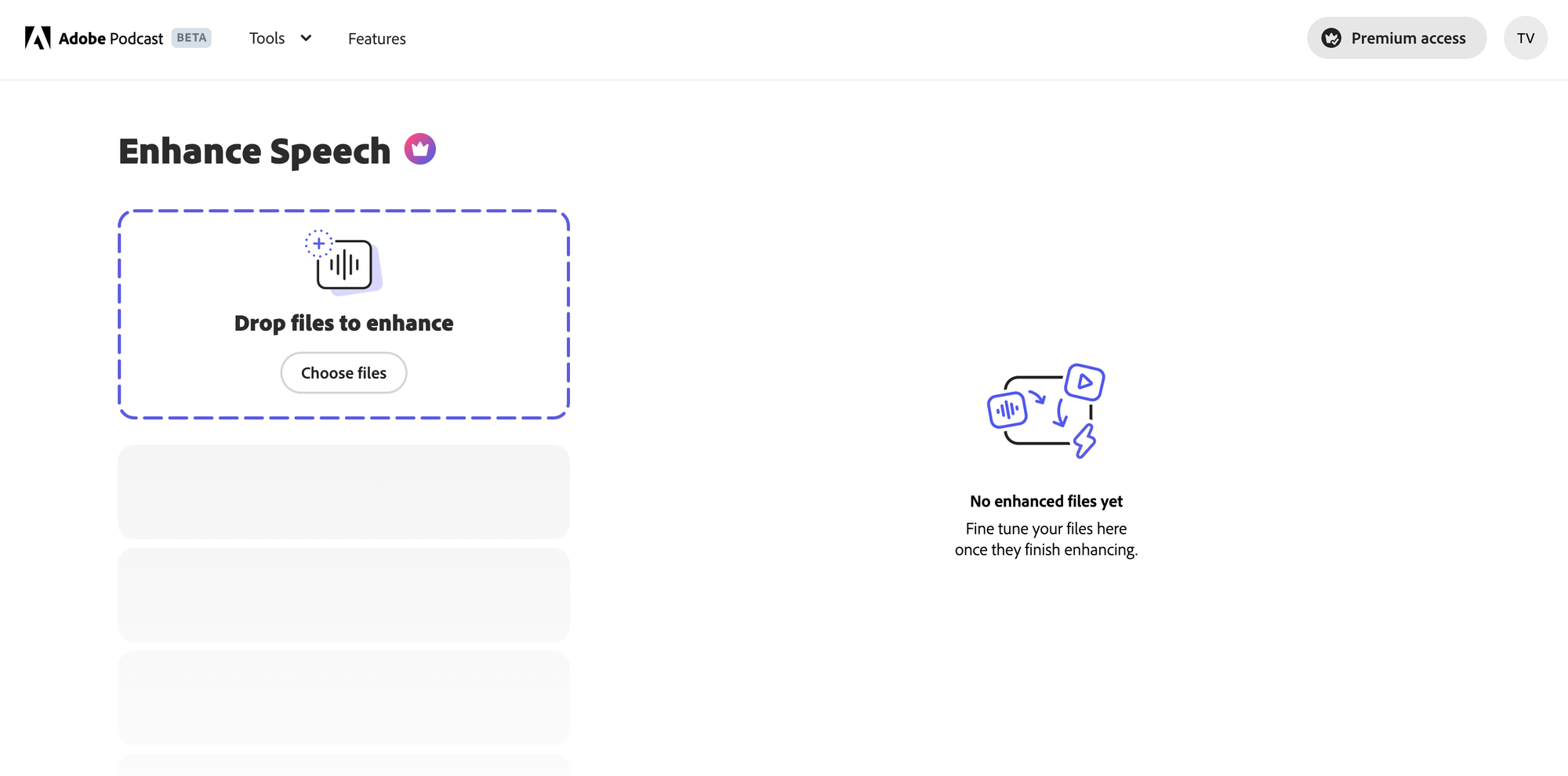 Adobe Speech Enhancer Landing Page