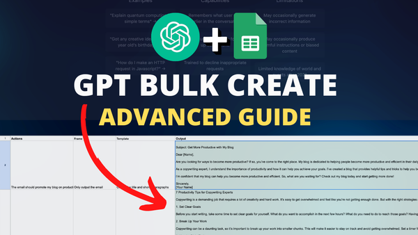 How To Run 1000+ Prompts In 7-Minutes | GPT + Google Sheets