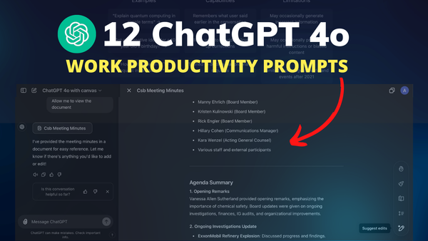 Top 12 ChatGPT Productivity Tips for Work!