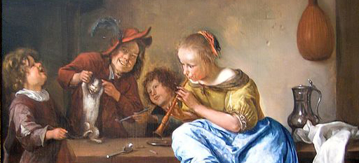 Jan-Steen-Cat-Dancing-Lesson