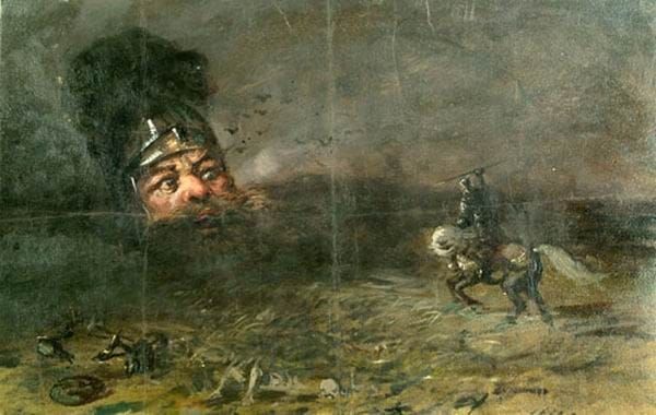 Stories with giant disembodied heads, sometimes floating...