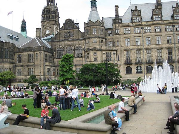 Why do U.K. towns have no trees in their high streets and public squares?
