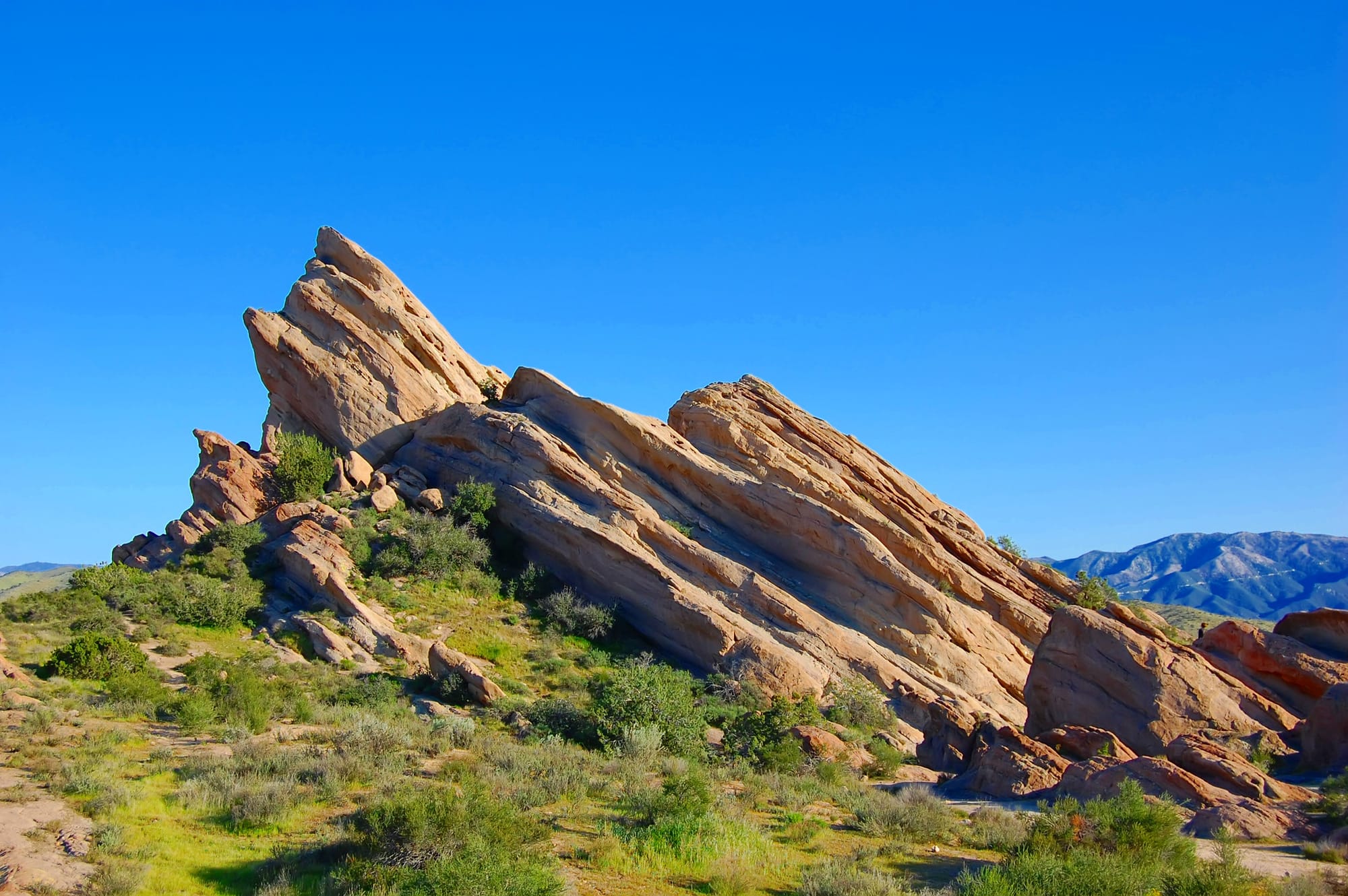 The jagged sandstone slabs of Vasquez Rocks in Agua Dulce, California, are a popular filming location for sci-fi productions. Photo by Matthew Dillon / Flickr.com.