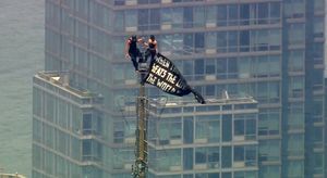 Russian daredevils arrested after scaling Empire State Building