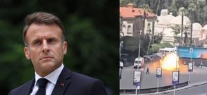 Explosions rock Damascus near Macron’s hotel during Syria visit