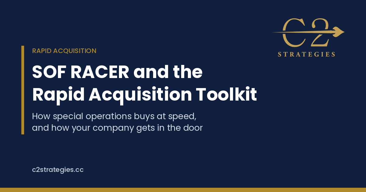 SOF RACER and the rapid acquisition toolkit: how special operations buys at speed