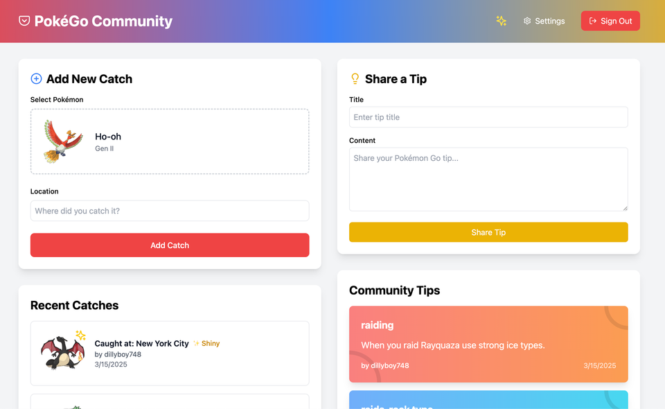 Vibe Coded a PoGo-Community Site