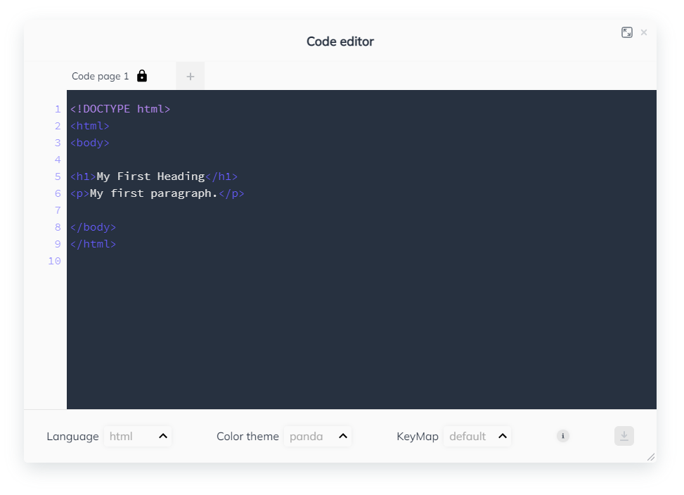 code editor