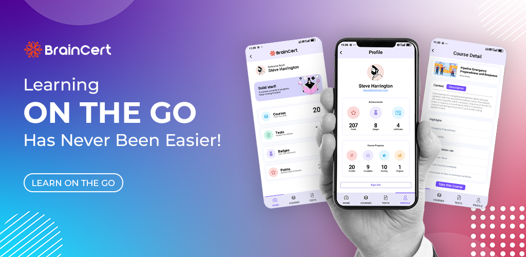 BrainCert Mobile Application Learning
