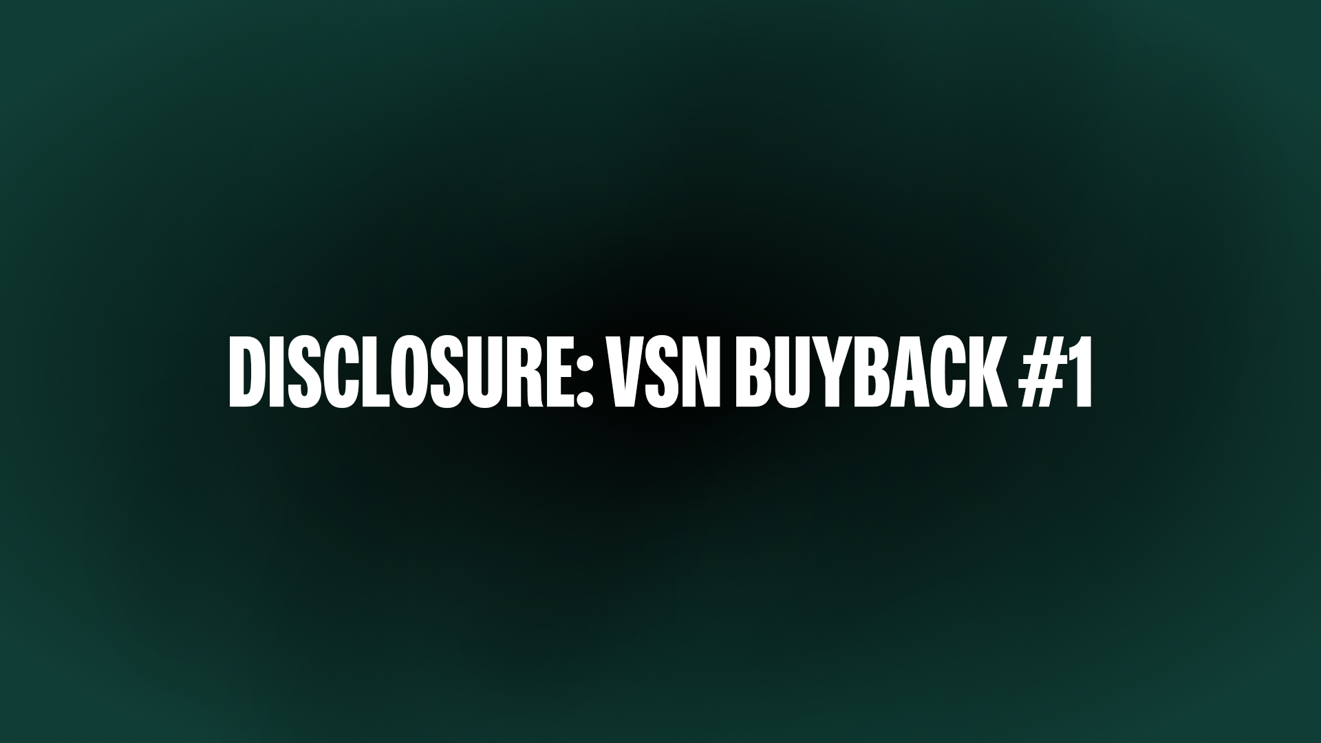 The VISION web3 Foundation announces its first-ever token buyback