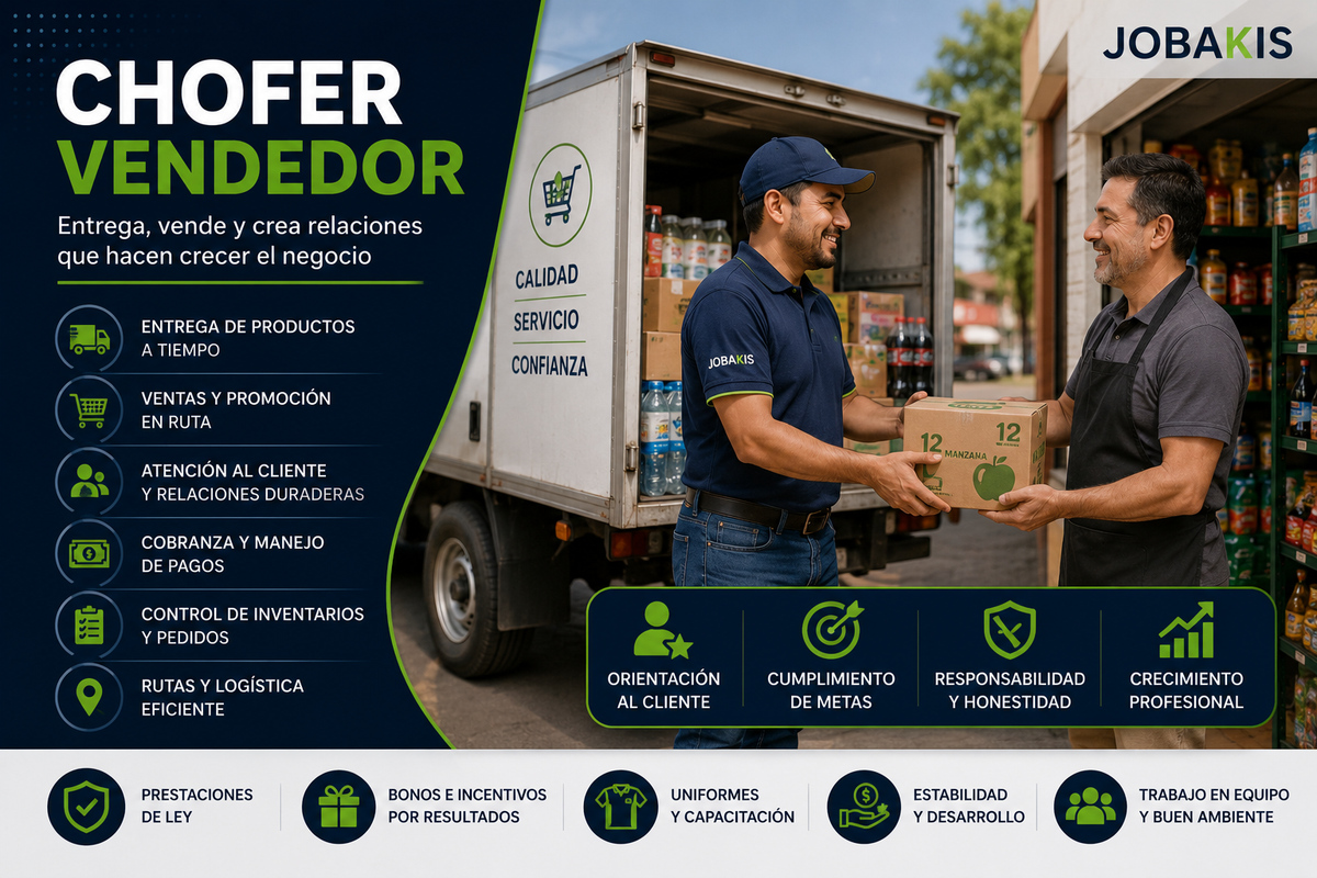 Chofer Vendedor: Funciones, Requisitos, Salario y Cómo Conseguir Empleo