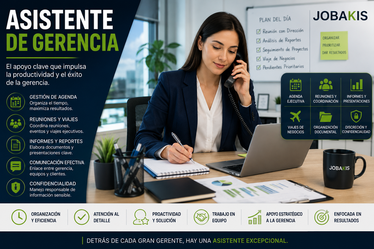 Asistente de Gerencia: Funciones, Requisitos, Salario y Cómo Conseguir Empleo
