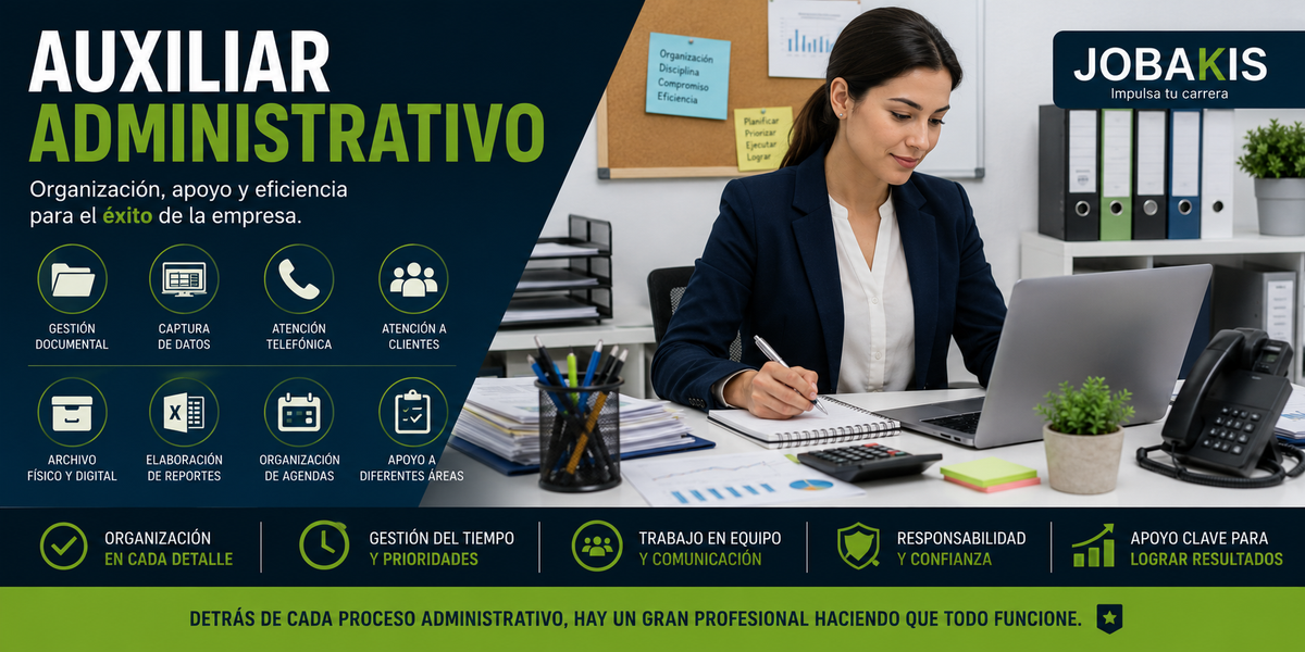 Auxiliar Administrativo: Funciones, Requisitos, Salario y Cómo Conseguir Empleo