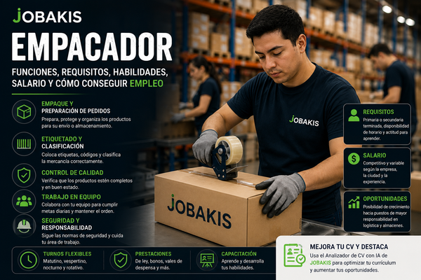 Empacador: funciones, requisitos, habilidades, salario y oportunidades laborales