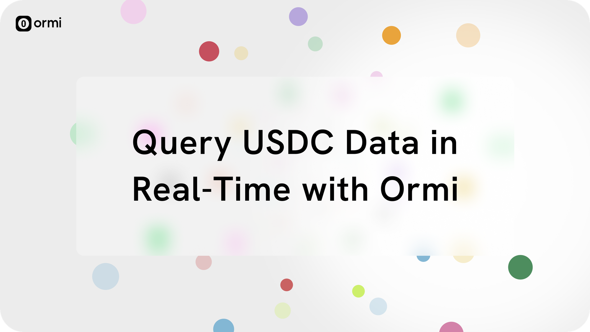 How to deploy a USDC subgraph with Ormi 0xGraph