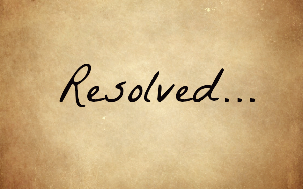 resolved