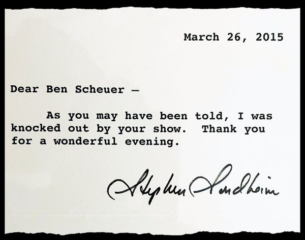 sustenance and sondheim
