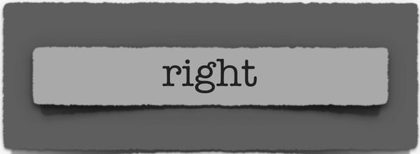 lenten journal: right
