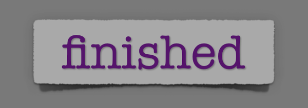 lenten journal: finished