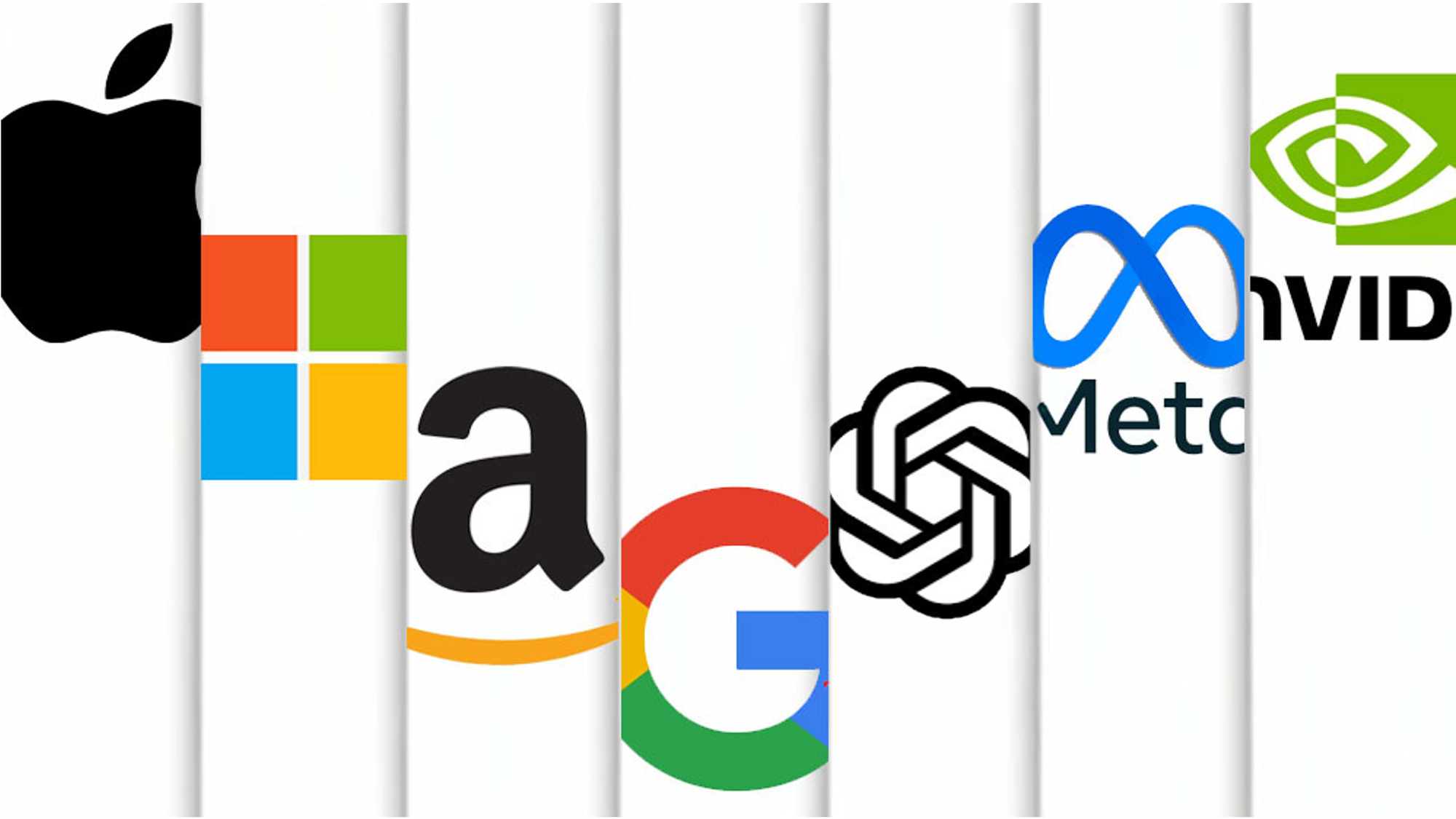 Logos of 7 US providers offering AI services