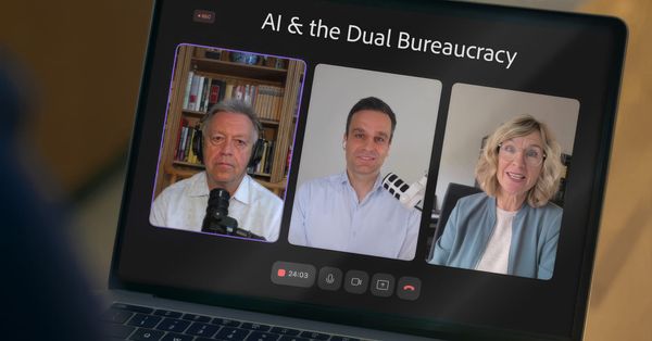 Screenshot of podcast AI & the Dual Bureaucracy