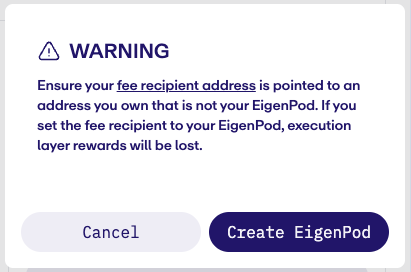 Create EigenPod