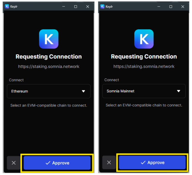 Add Somnia to Keplr Wallet