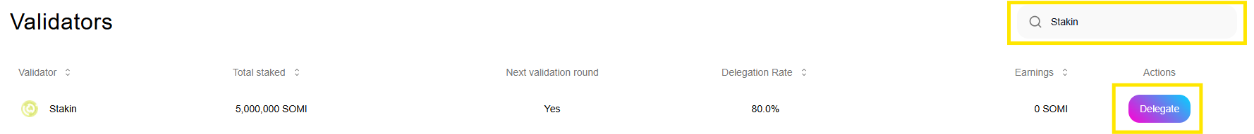 Choose Stakin as Somnia Validator