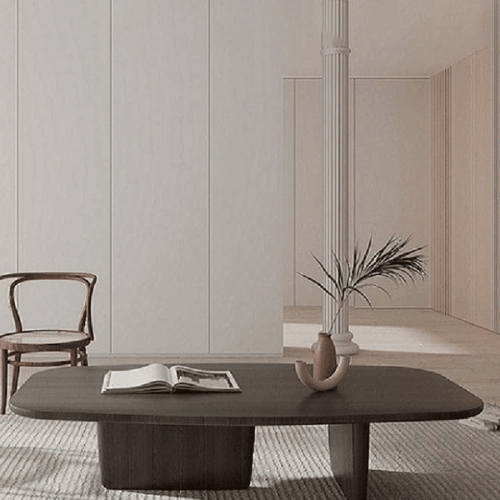 BAYCHEER Rectangular Double-Pedestal Coffee Table