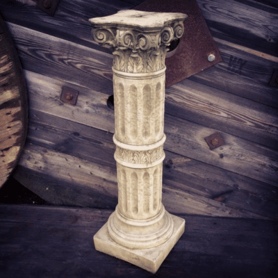 Greek era fluted patio pedestal