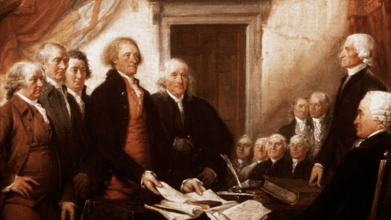 Committee of Five Presenting Declaration of Independence to Congress