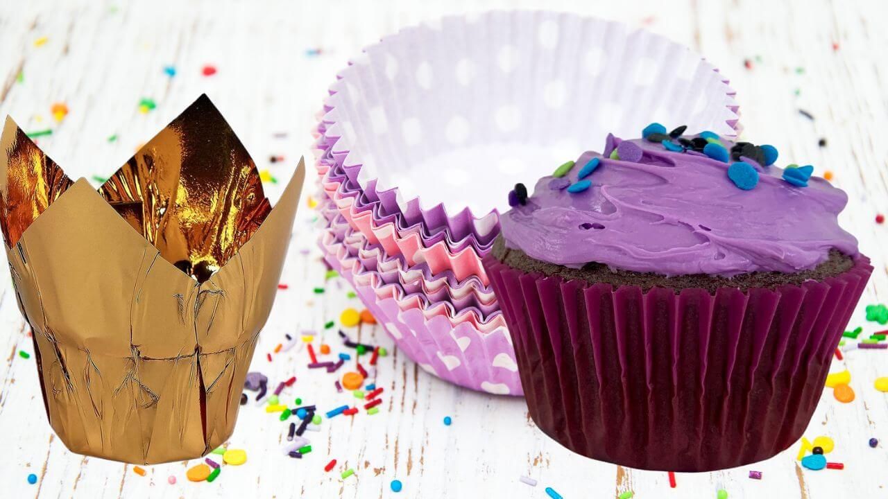 Display of cupcake wrappers