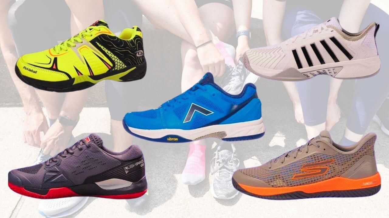Variety of pickleball shoes