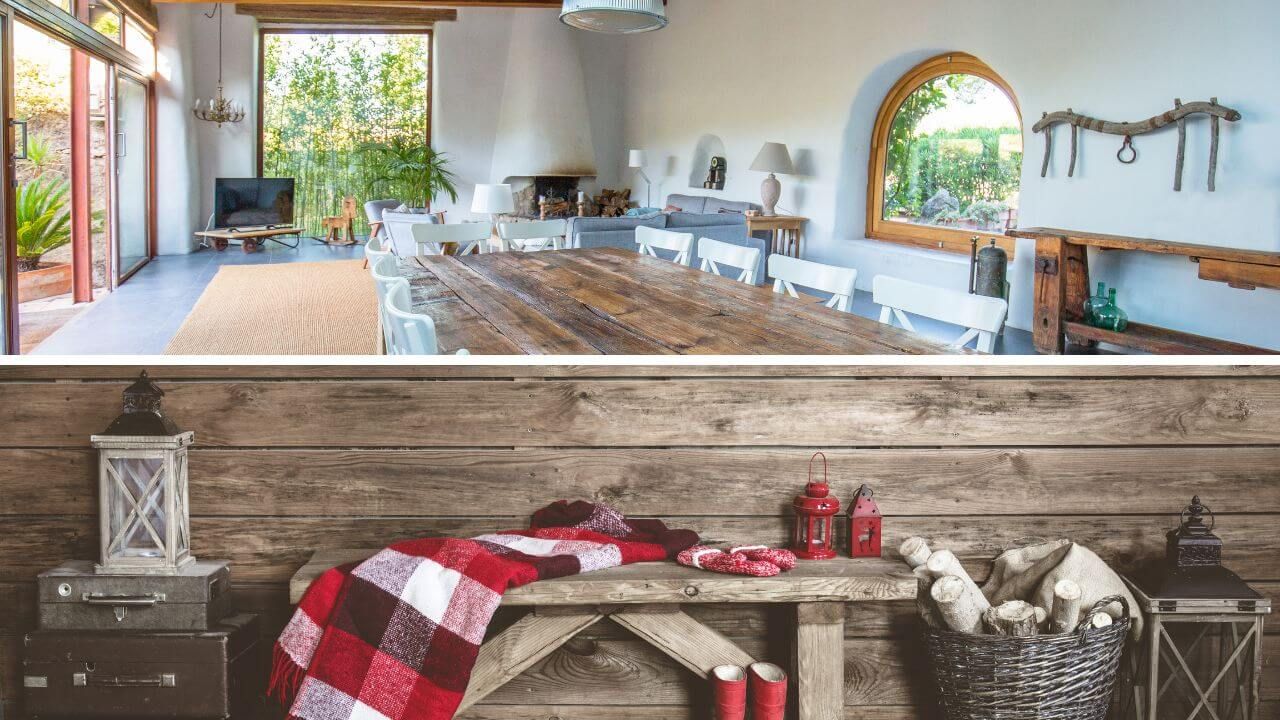 Seeing two rooms using farmhouse decor