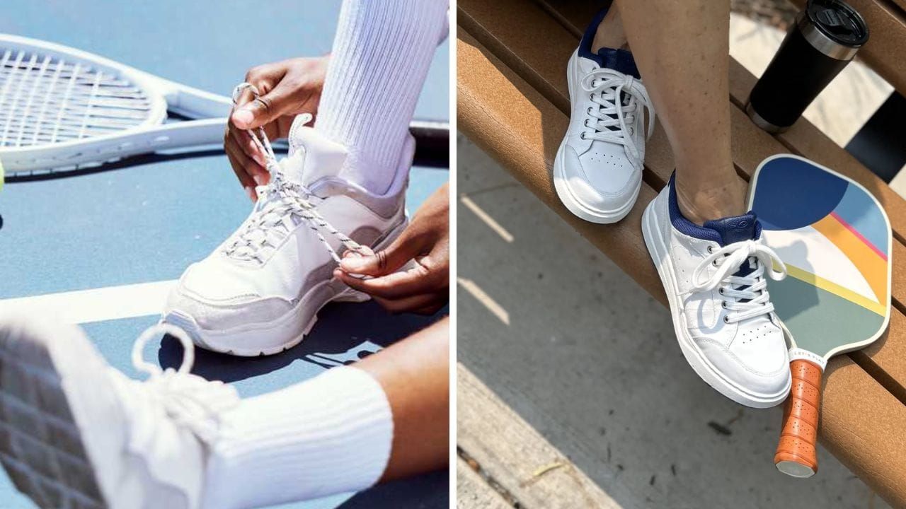 Viewing tennis shoes and pickleball shoes