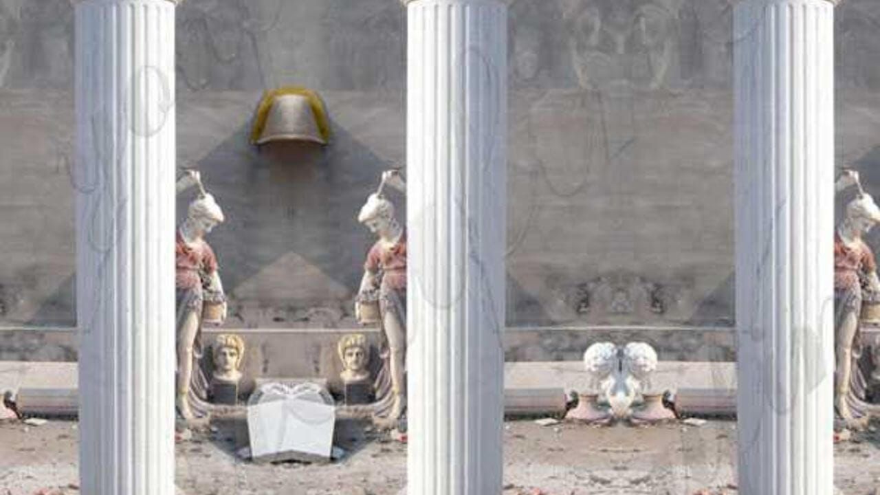 Ancient Greek fluted columns