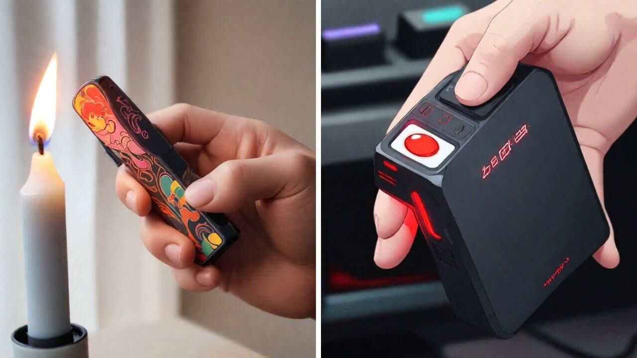 Two kinds of lighters for people with arthritic hands that are easy to operate