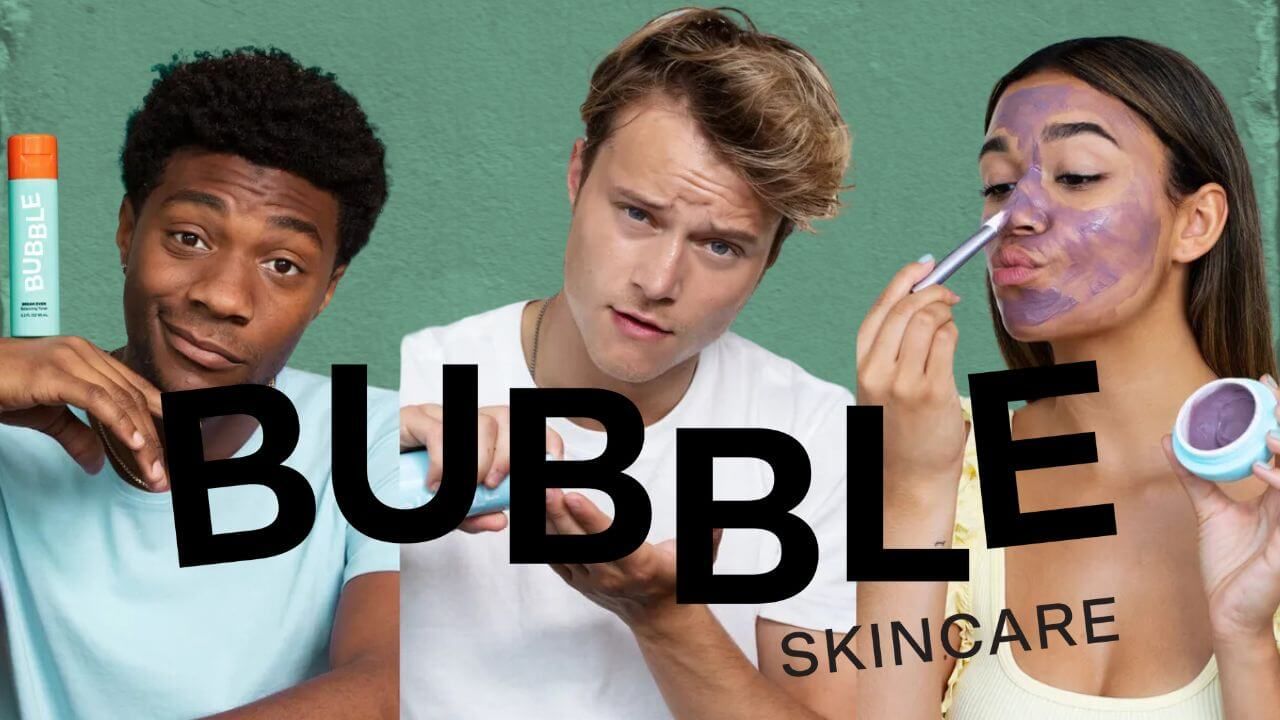 People applying Bubble Skincare products to their faces