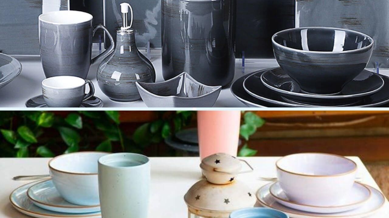 Styles of ceramic dinnerware set for dining