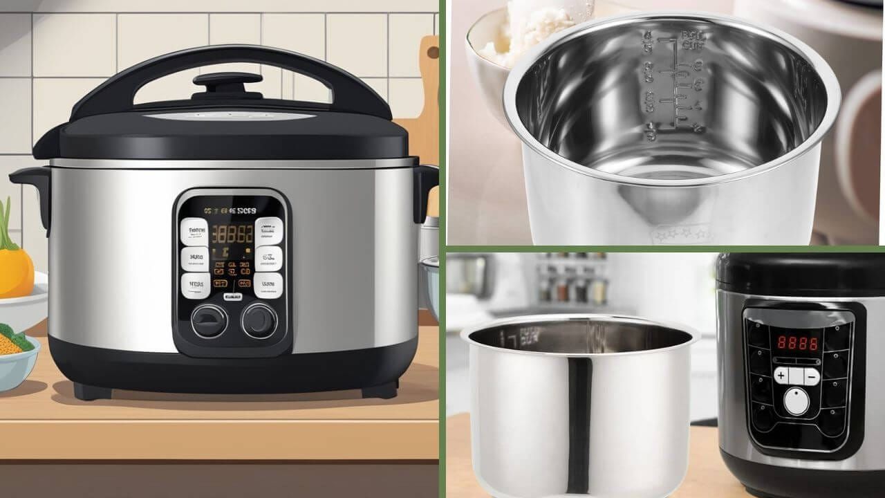Three stainless steel bowl rice cookers