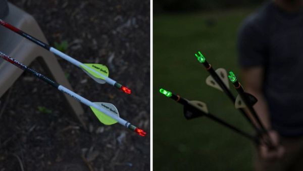 See Brightness in the Arc When Launching the Right Lighted Nock