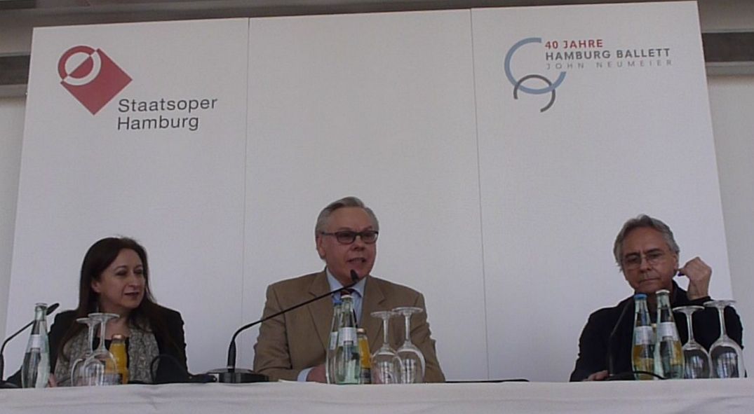 Intendantin Simone Young , Geschäftsführender Direktor Detlef Meierjohann ,Ballettintendant John Neumeier © ioco